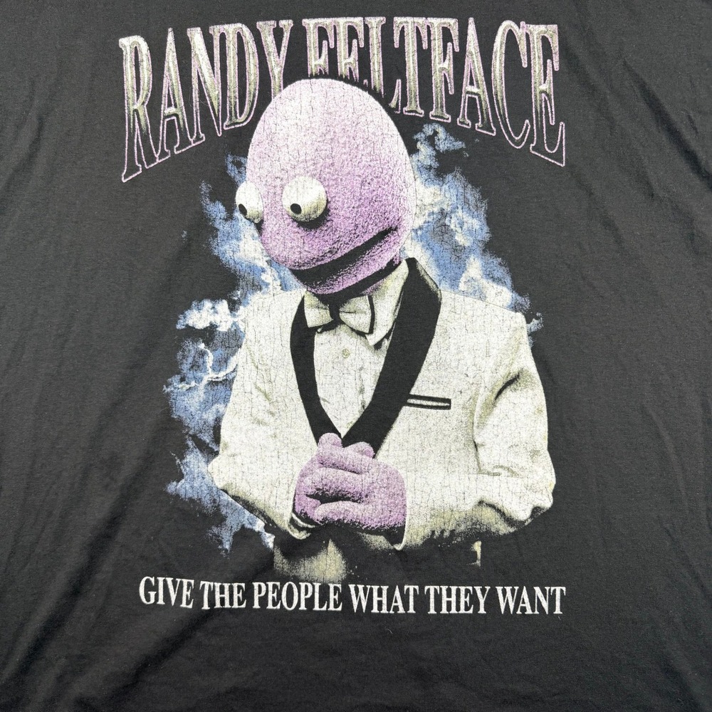 Randy Feltface First Banana Tour 2024 T-Shirt Mens 2XL Black Graphic Comedy